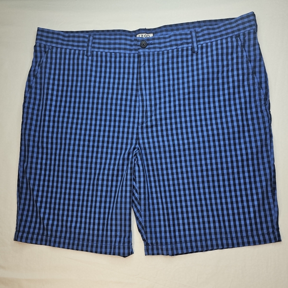 Izod Other - IZOD Shorts Blue Black Plaid Check Lightweight Cotton size 38